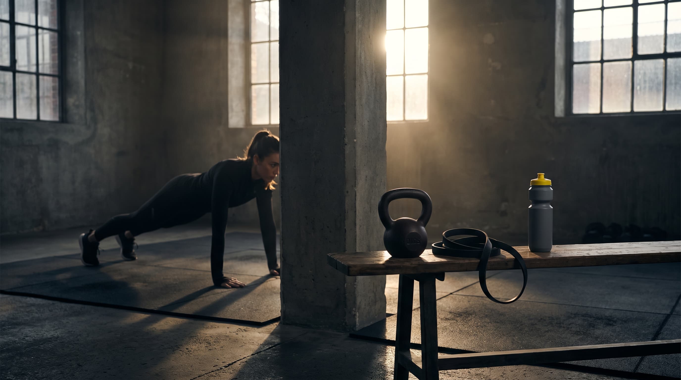 woman doing planks